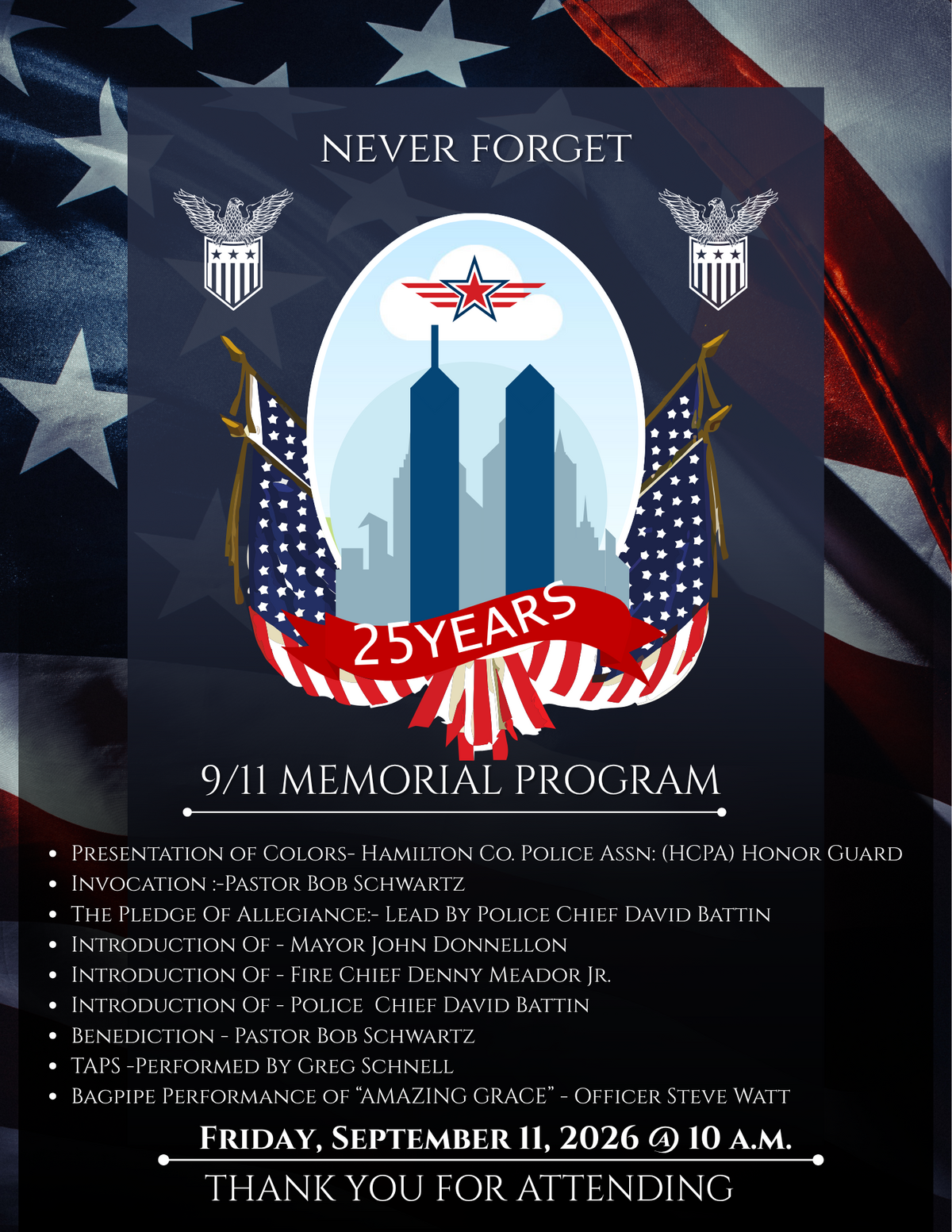 9/11 Memorial Pragram